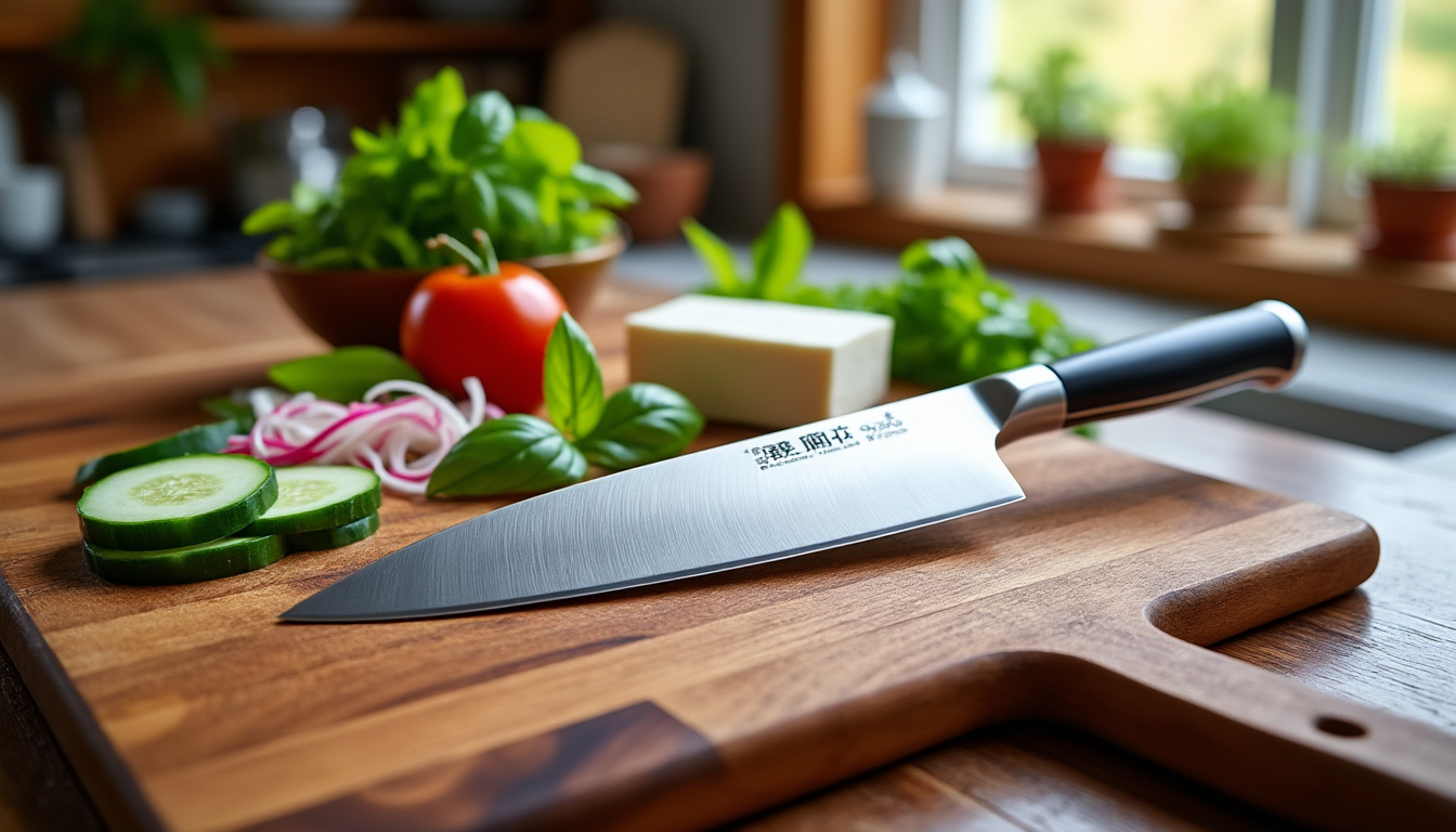 découvrez le santoku, le couteau japonais incontournable qui allie tradition et modernité. polyvalent et ergonomique, il facilite la découpe, la tranchage et le hachage de tous vos ingrédients. transformez votre cuisine avec cet outil de précision, idéal pour les chefs amateurs et professionnels.