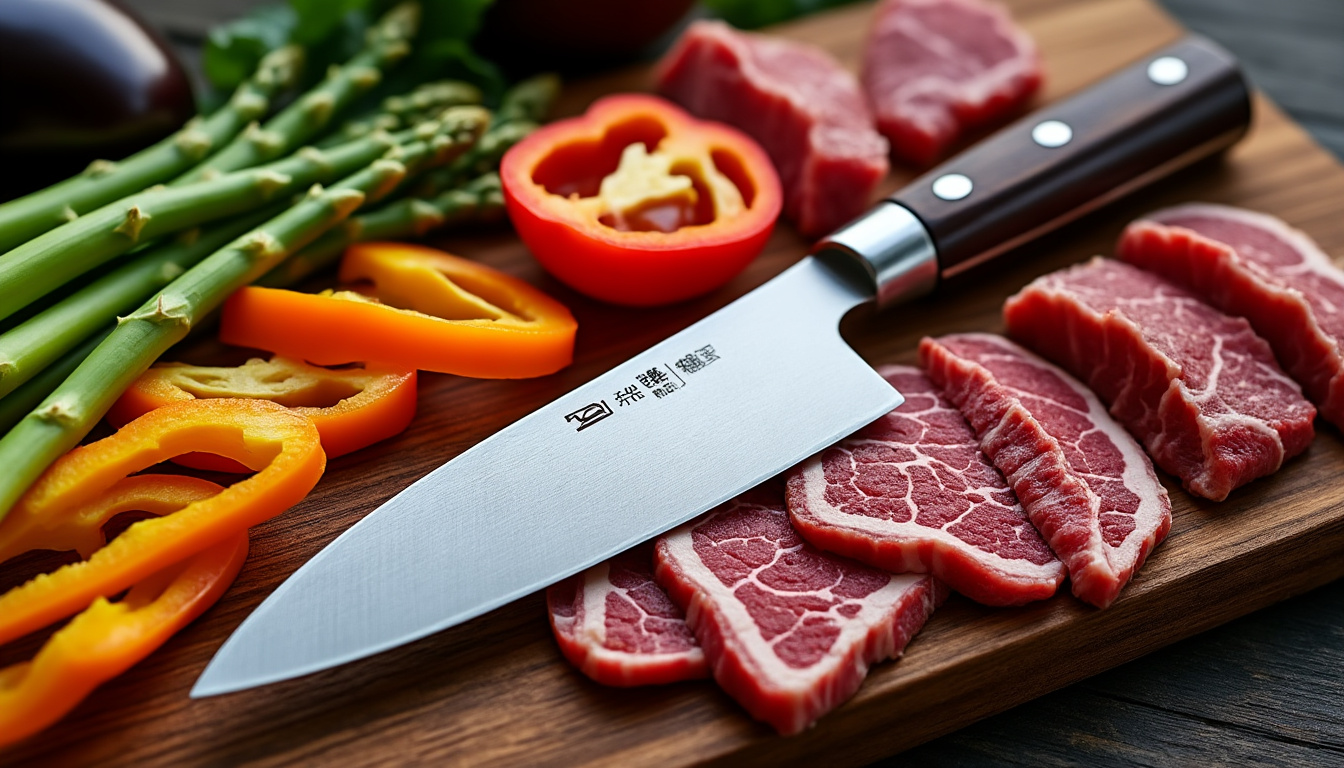découvrez le sujihiki, le couteau japonais parfait pour trancher la viande avec finesse et précision. idéal pour les chefs professionnels et les amateurs de cuisine, il allie esthétisme et performance pour des découpes impeccables.